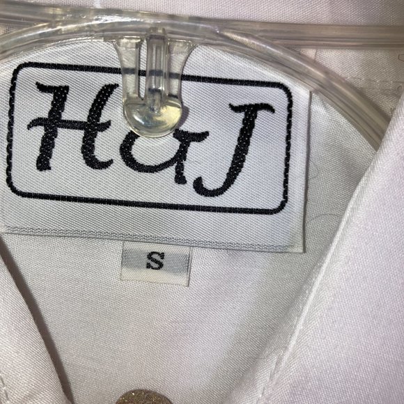 H&J Small Women's Western White Dress Shirt - Picture 4 of 9